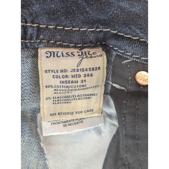 Miss Me Jeans Women's 28 Blue Signature Slim Boot #JE8154SB2R Embroidered 29x29 - Picture 6 of 9